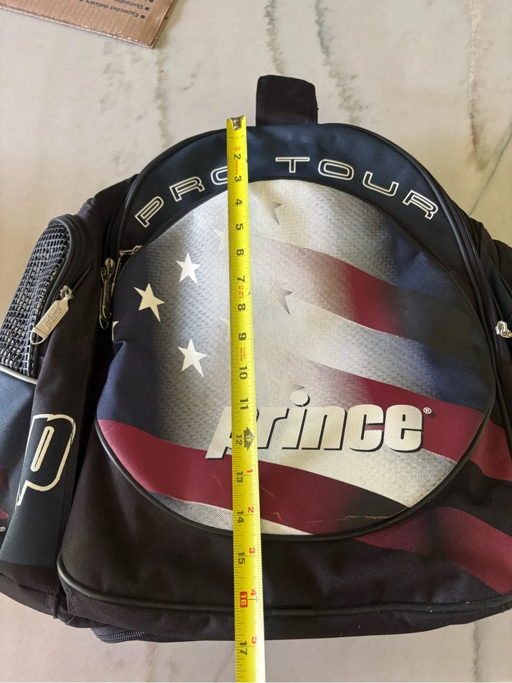 Vintage Prince Pro Tour Backpack American Flag Travel Tennis Bag Large